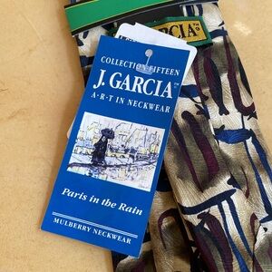 Jerry Garcia Vintage 1996 Paris In The Rain Collection 15 Men’s Silk Necktie
